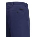 Prada Blue Cotton Bermuda Shorts - Image 3