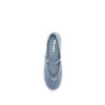 Prada Blue Goatskin Ballet Flats - Image 4