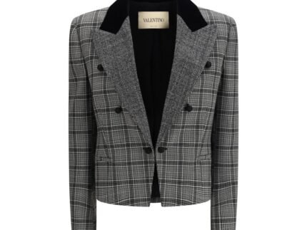 Valentino Gray Fleece Wool Coat