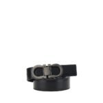 Ferragamo Black Calf Leather Bos Taurus Regular Belt