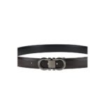 Ferragamo Black Calf Leather Bos Taurus Regular Belt - Image 3