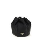 Prada Black Silk Backet Bag