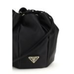 Prada Black Silk Backet Bag - Image 4