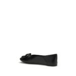 Ferragamo Black Calf Leather Bos Taurus Ballet Flats - Image 3