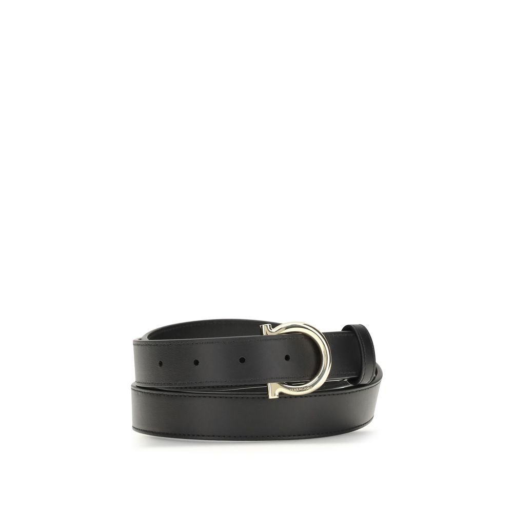 10395726.jpeg Ferragamo Black Calf Leather Bos Taurus Regular Belt - Image 1