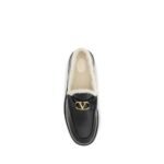 Valentino Garavani Black Calf Leather Bos Taurus Slip-On Loafers - Image 4