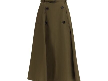 Fustă Burberry Bicolor din Bumbac