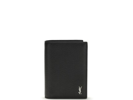 Saint Laurent Black Calf Leather Bos Taurus Wallet