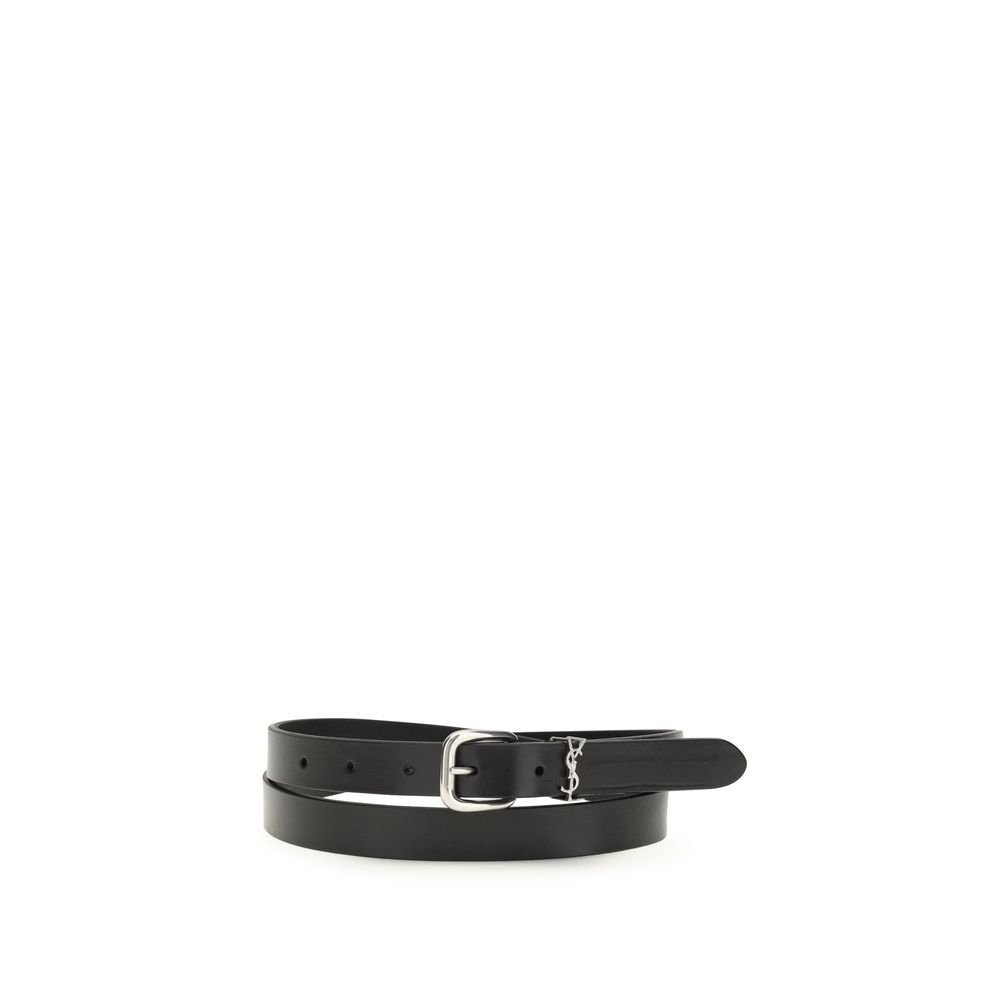 10395917-1.jpeg Saint Laurent Black Cotton Regular Belt - Image 1