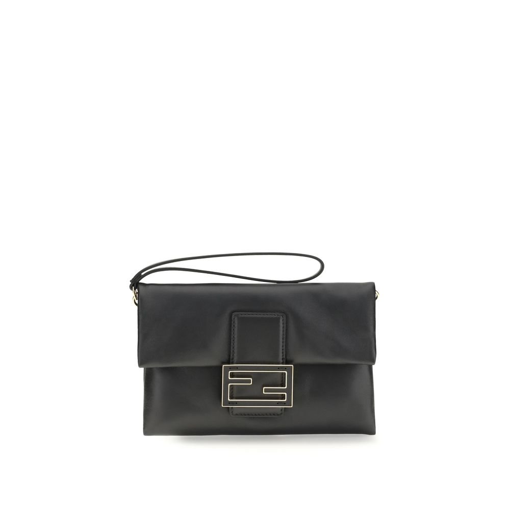10395937.jpeg Fendi Black Calf Leather Bos Taurus Clutch Bag - Image 1