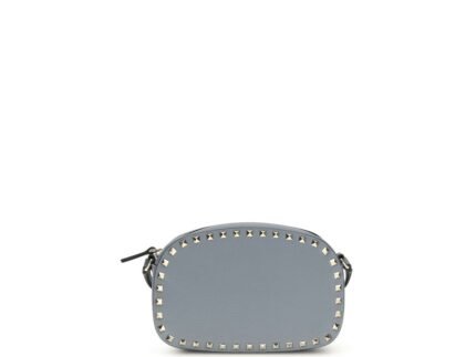 Geantă Valentino Garavani Rockstud Shoulder Bag Albastră din Piele
