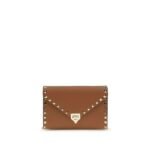 Valentino Garavani Brown Calf Leather Bos Taurus Wallet