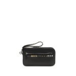 Valentino Garavani Black Calf Leather Bos Taurus Accessories