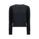 Ami Paris Black Merino Wool Sweatshirt