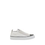 Brunello Cucinelli White Nylon Low Top Sneakers