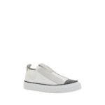 Brunello Cucinelli White Nylon Low Top Sneakers - Image 2