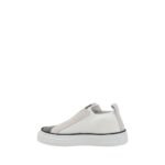 Brunello Cucinelli White Nylon Low Top Sneakers - Image 3