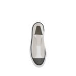 Brunello Cucinelli White Nylon Low Top Sneakers - Image 4