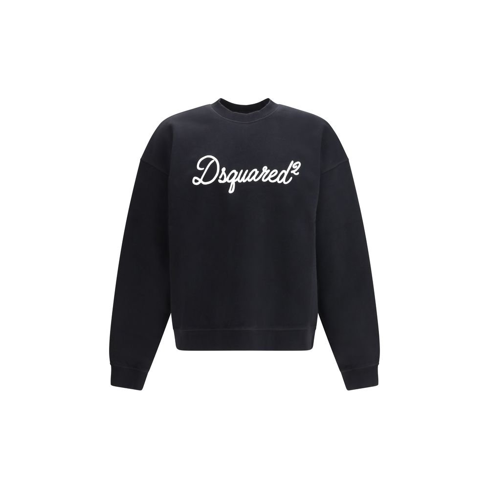 10396624.jpeg Hanorac Dsquared² Negru din Bumbac - imagine 1