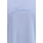 Jacquemus Blue Cotton Sleeveles T-Shirt - Image 3