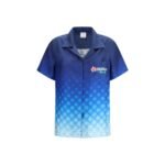 Casablanca Blue Silk Pattern Shirt