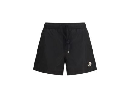 Moncler Black Polyamide Swim Shorts