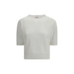 Brunello Cucinelli White Cotton Sweatshirt