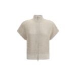 Brunello Cucinelli Beige Cotton Cardigan