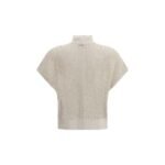Brunello Cucinelli Beige Cotton Cardigan - Image 2