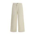 Pantaloni Moncler cotton Bej din Bumbac