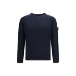 Stone Island Blue Fleece Wool Sweatshirt