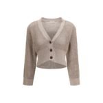 Brunello Cucinelli Beige Cotton Cardigan