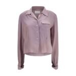 Maison Margiela Purple Silk Dress Shirt