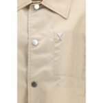 Ami Paris Beige Polyamide Trench Coat - Image 3
