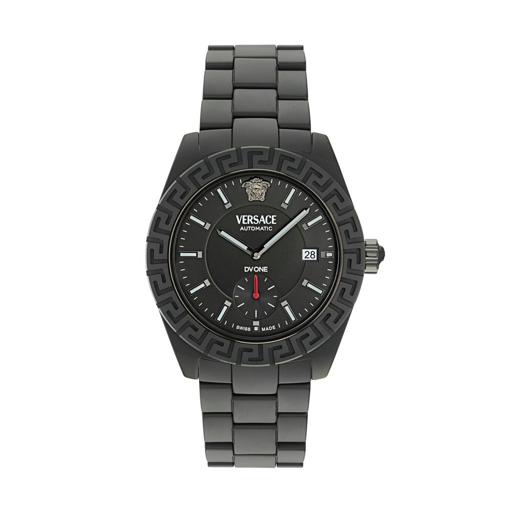 Stacked from 14 images. Method=B (R=2,S=4) Versace Black Ceramic Dress Watch - Image 1