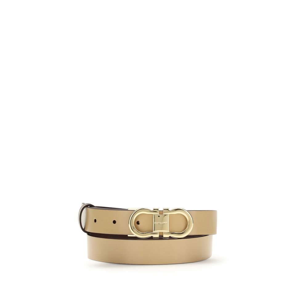 10403357.jpeg Ferragamo Beige Calf Leather Bos Taurus Regular Belt - Image 1