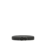 Ferragamo Black Calf Leather Bos Taurus Regular Belt - Image 2