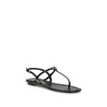 Prada Black Calf Leather Bos Taurus Flip-Flop Sandals - Image 2