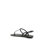 Prada Black Calf Leather Bos Taurus Flip-Flop Sandals - Image 3