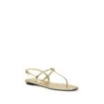 Prada Silver Calf Leather Bos Taurus Flat Sandals - Image 2
