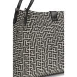 Balmain Black Cotton Shoulder Bag - Image 4