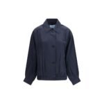 Prada Blue Silk Coat