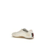 Gucci White Calf Leather Bos Taurus Low Top Sneakers - Image 3