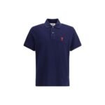 Ami Paris Blue Cotton Polo Shirt