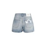 Off-White Blue Denim Shorts - Image 2