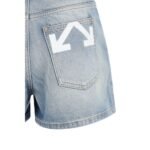 Off-White Blue Denim Shorts - Image 3