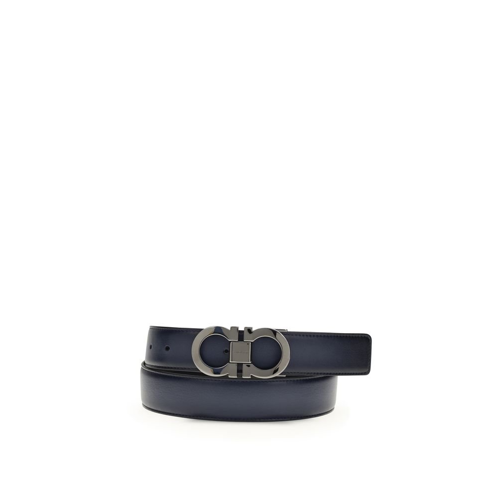 10445696.jpeg Ferragamo Black Calf Leather Bos Taurus Regular Belt - Image 1