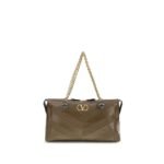 Valentino Garavani Brown Calf Leather Bos Taurus Shoulder Bag