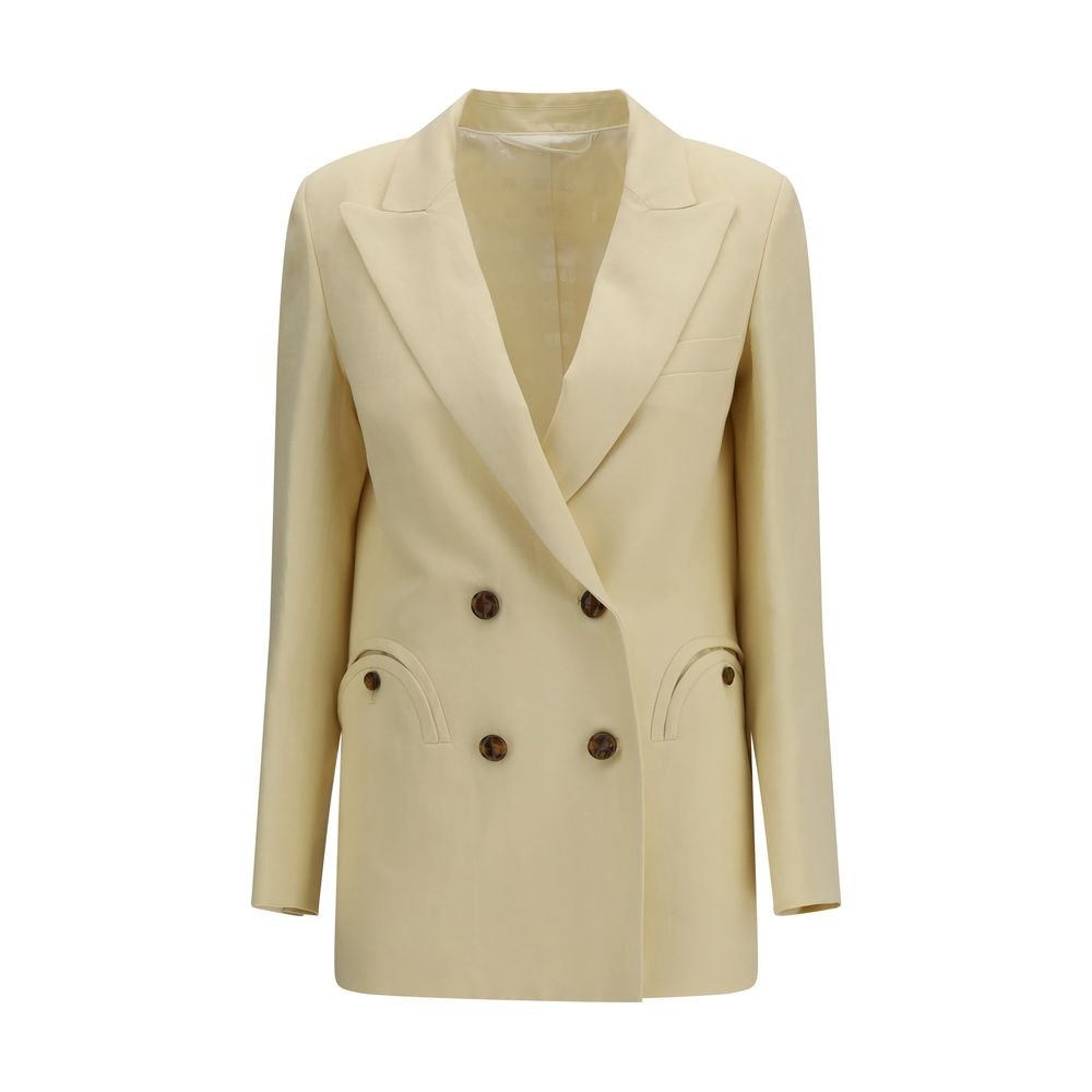 10445823.jpeg Blazé Milano Beige Linen Blazer - Image 1