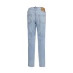 Dsquared² Blue Cotton Straight-Leg Jeans - Image 2
